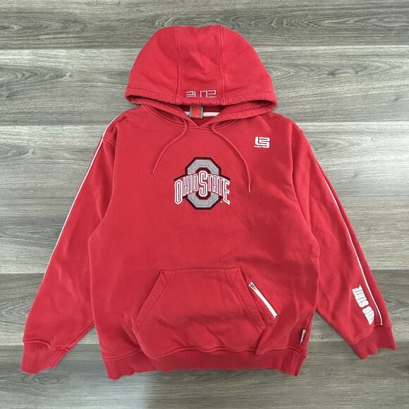 Ohio State Buckeyes Hoodie Mens Medium Red NCAA Basketball Nike Elite Pullover - Picture 1 of 7